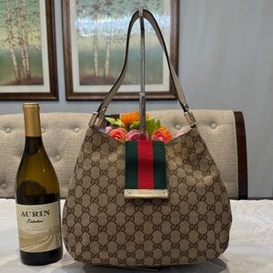 Authentic Gucci Brown Monogram Tote Bag